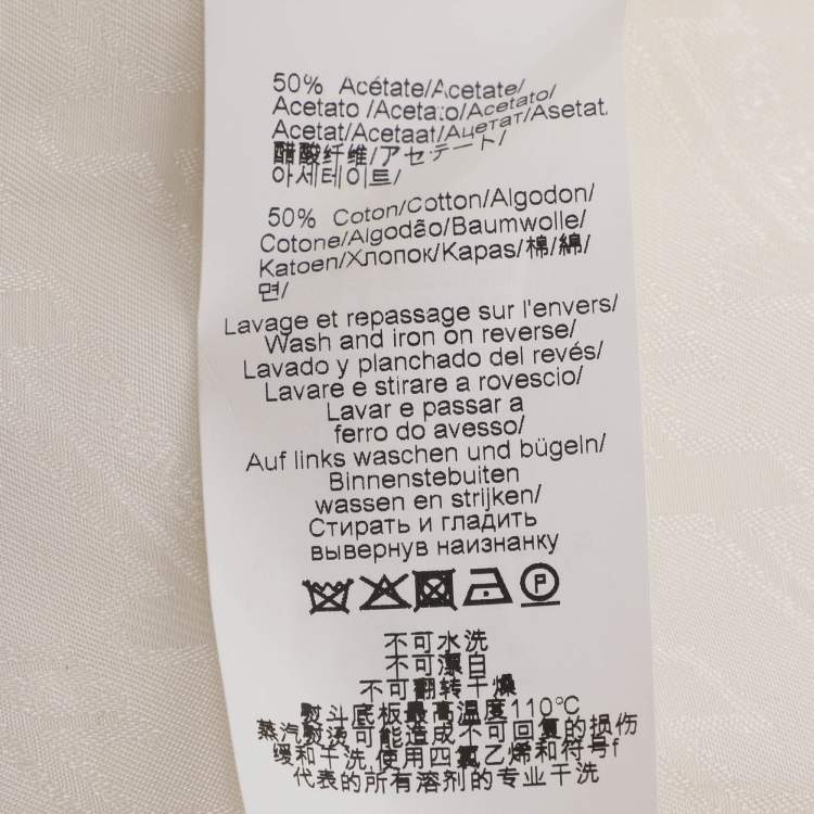 Pre Owned Kenzo Cream/Black Viscose Vest S