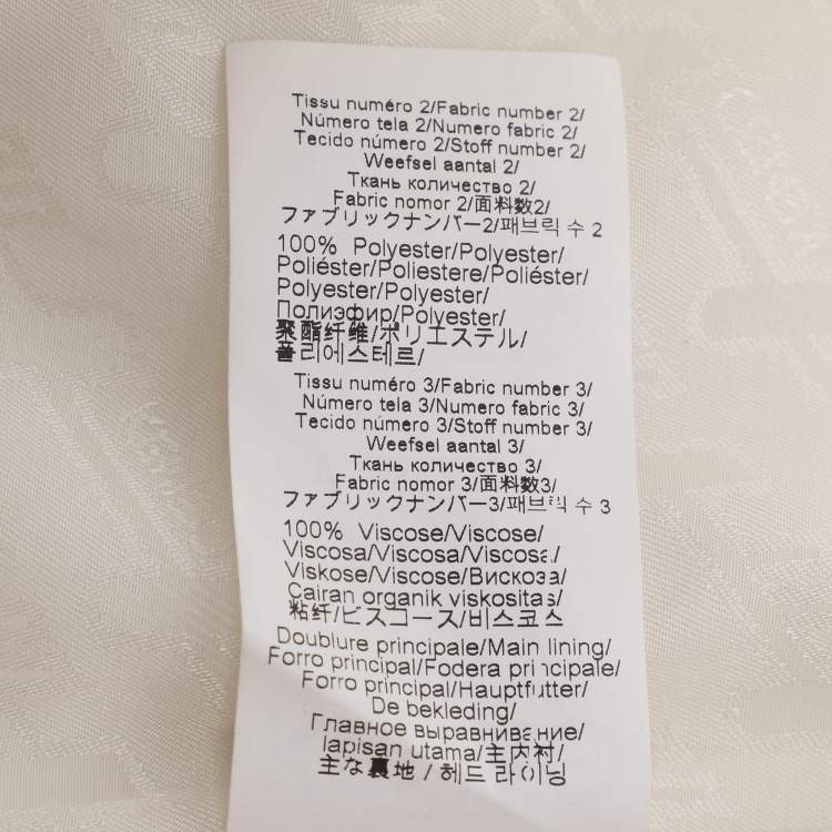 Pre Owned Kenzo Cream/Black Viscose Vest S