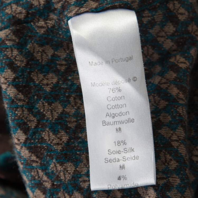 Pre Owned Kenzo Multicolor Floral and Checked Print Blouson Top S