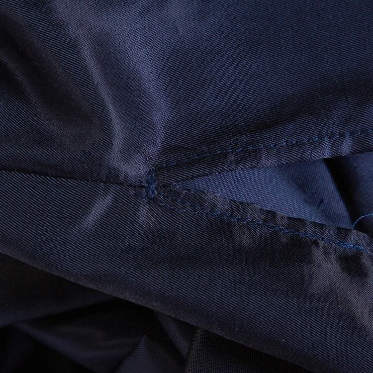 Pre Owned Kenzo Navy Blue Cotton Blend Maxi Dress S