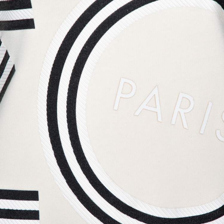 مملوكة مسبقًا Kenzo Cream Embossed Logo Print Cotton Sweatshirt S