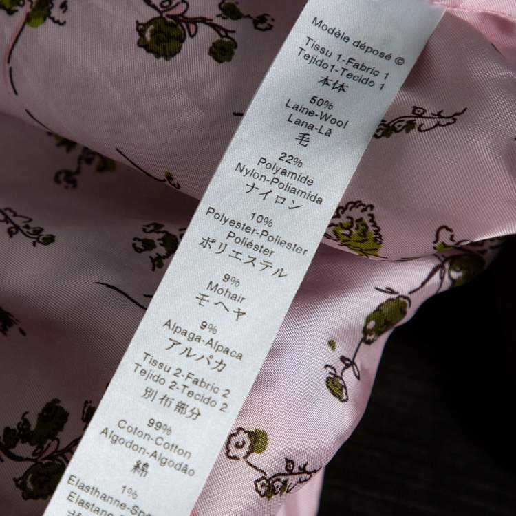 Pre Owned Kenzo Green/Gold Wool Jacket L