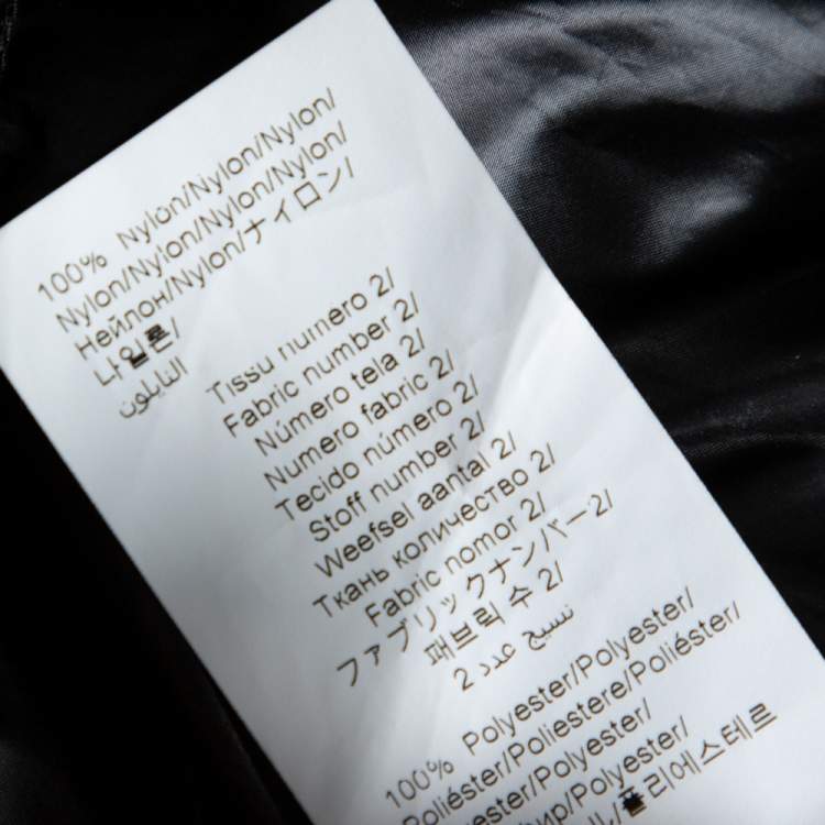 Pre Owned Kenzo Black Nylon Metallic Logo Windbreaker Jacket S