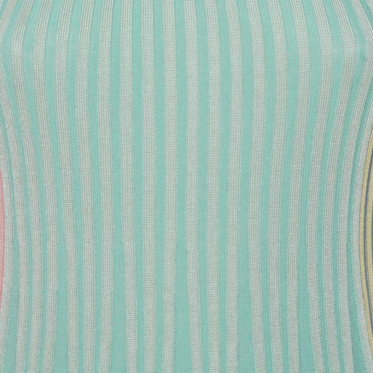 Pre Owned Kenzo Multicolor Rib Knit Fit & Flare Midi Dress XS