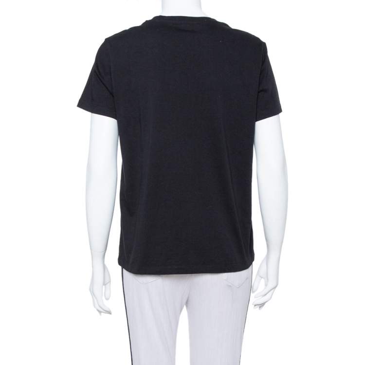Pre Owned Kenzo Black Gradient Tiger Printed Cotton Crewneck T Shirt M