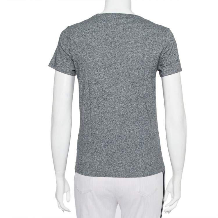Pre Owned Kenzo Grey Cotton Tiger Printed Crewneck T-Shirt S