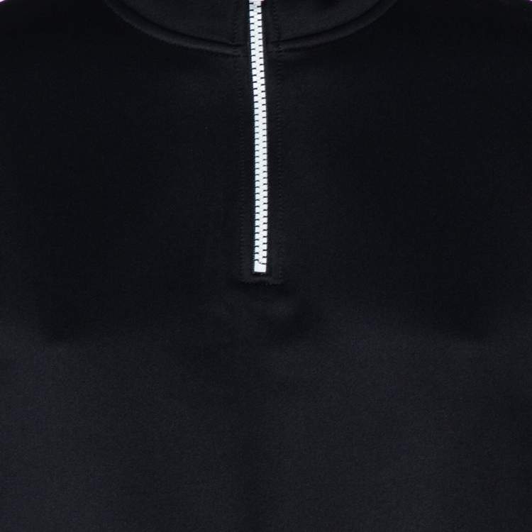 Pre Owned Kenzo Black Neoprene Half Zip Detail Oversized Track Jacket  XS
