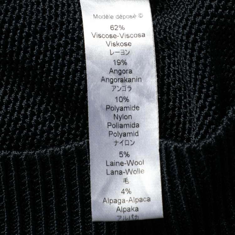 Pre Owned Kenzo Black Tiger Motif Jacquard Knit Oversized Sweater M