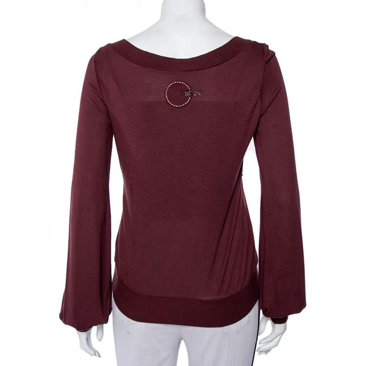 Pre Owned Kenzo Brown Knit Scoop Neck T-Shirt M