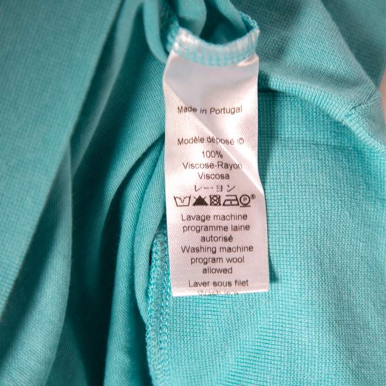 Pre Owned Kenzo Blue Knit Scoop Neck T-Shirt M