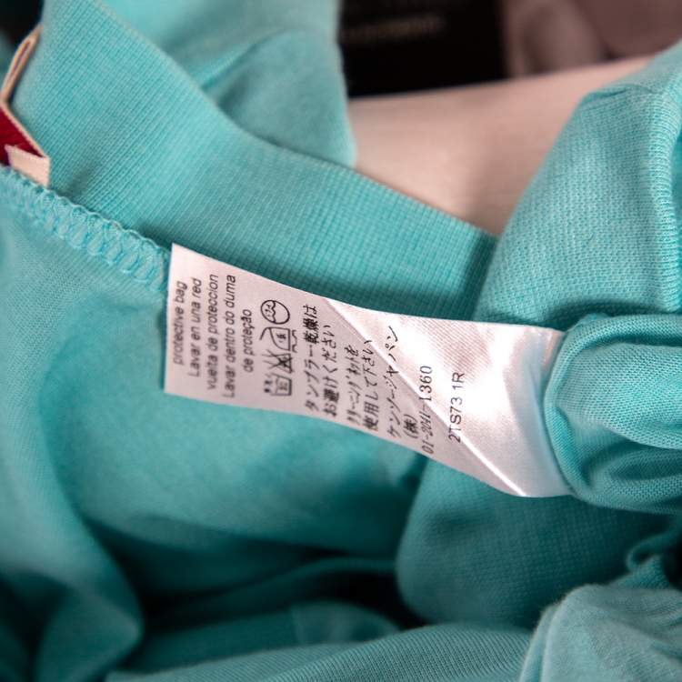 Pre Owned Kenzo Blue Knit Scoop Neck T-Shirt M