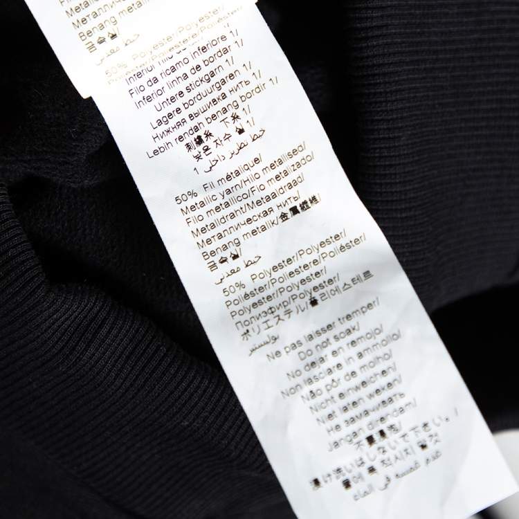 Pre Owned Kenzo Black Cotton Knit Logo Detail Joggers L