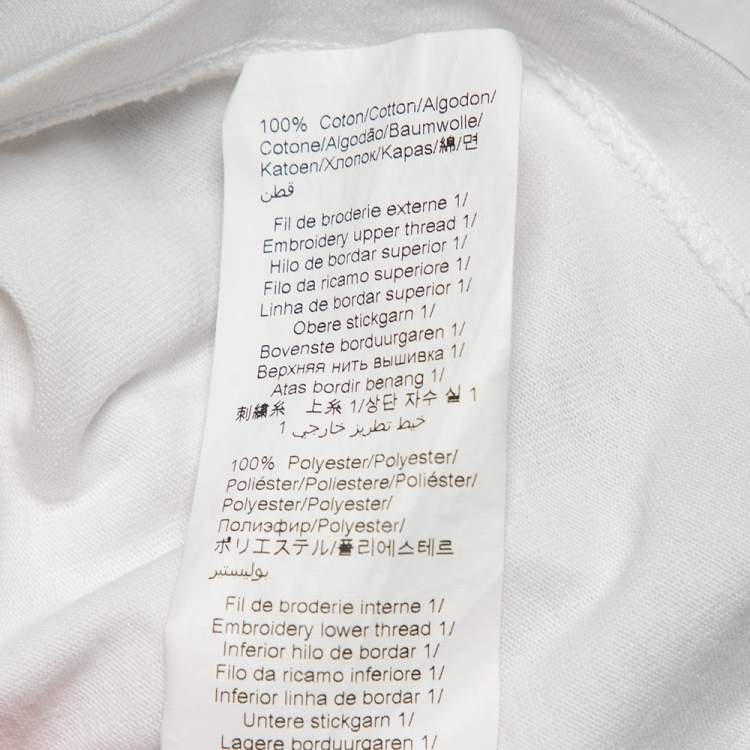 Pre Owned Kenzo White Cotton Contrast Sleeve Momento Tiger Printed T-Shirt L