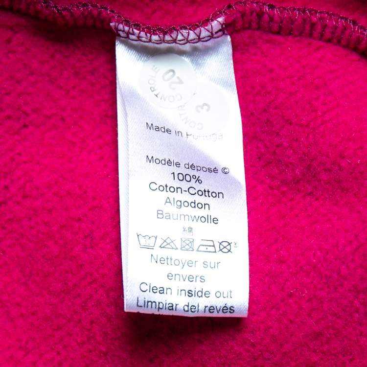 Pre Owned Kenzo Jungle Pink Slub Terry Embroidered Tiger Motif Sweatshirt M