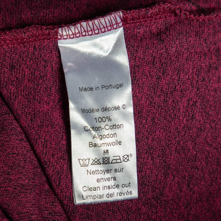 Pre Owned Kenzo Magenta Tiger Printed Cotton Crew Neck T-Shirt M
