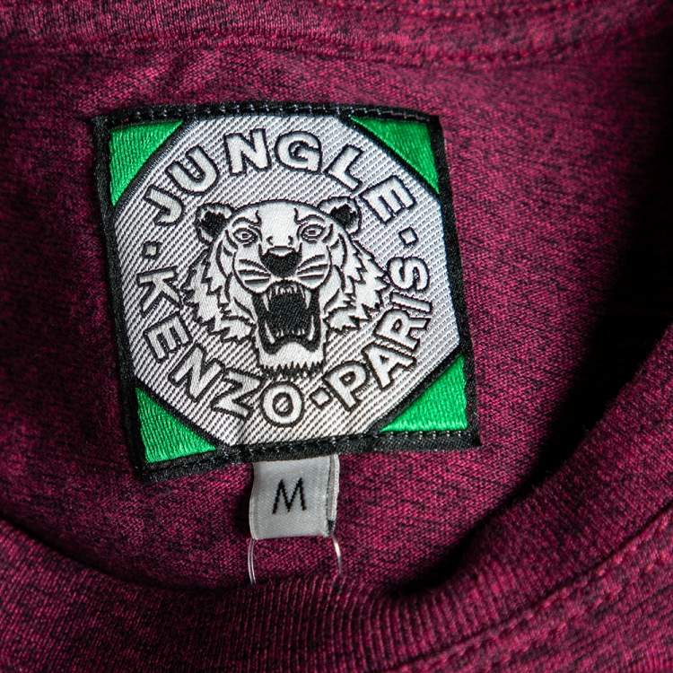 Pre Owned Kenzo Magenta Tiger Printed Cotton Crew Neck T-Shirt M