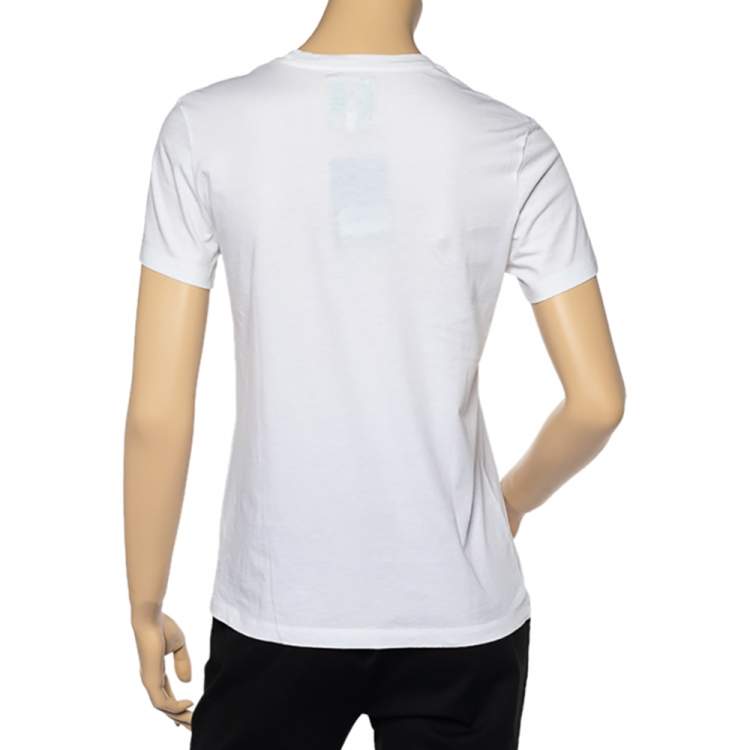 Pre Owned Kenzo White Tiger print Cotton Crew Neck T-Shirt M