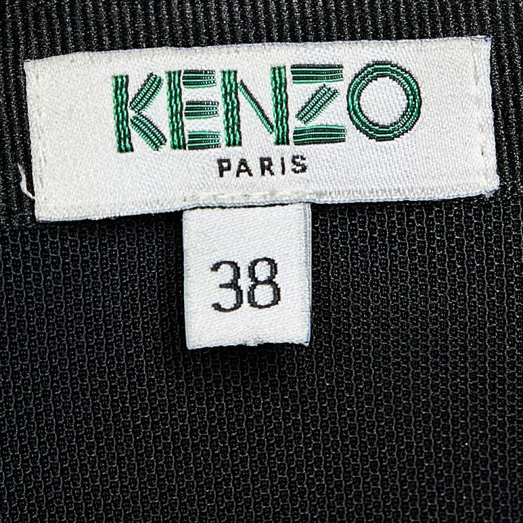 Pre Owned Kenzo Multicolor Monster Pattern Lurex Jacquard Strapless Mini Dress M