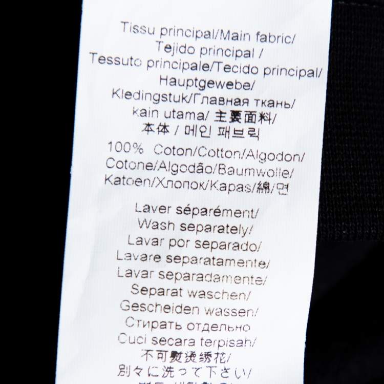 Pre Owned Kenzo Black Eye Embroidered Cotton Sweatshirt L