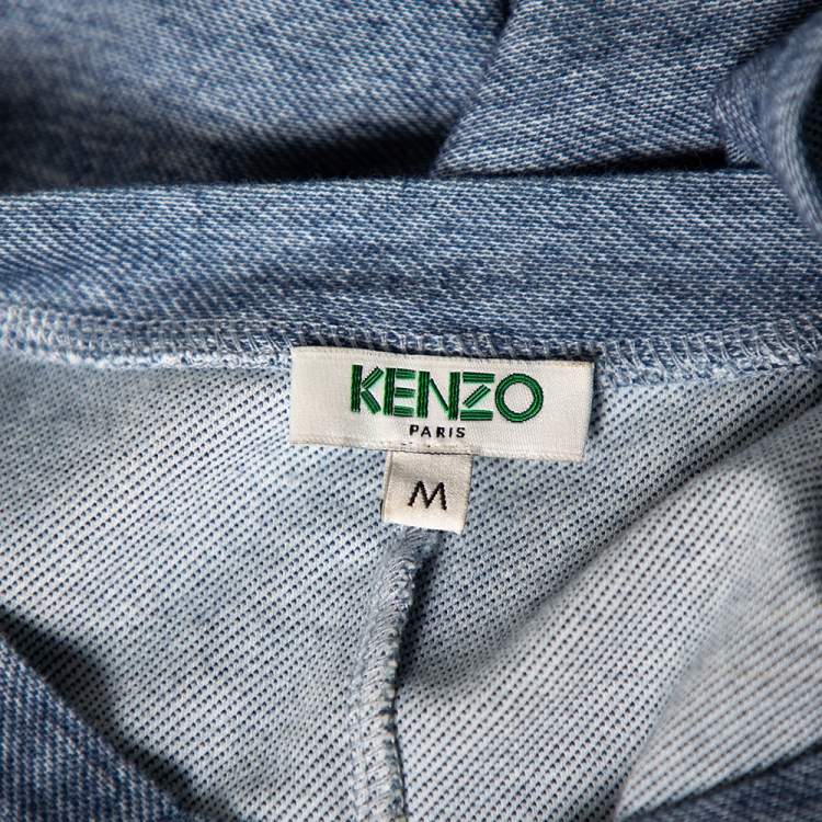 Pre Owned Kenzo Navy Blue Cotton Knit Oversized T-Shirt M