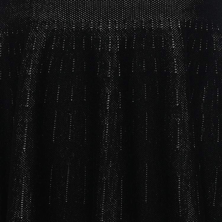 مملوكة مسبقًا Kenzo Black Wool & Cotton Knit Flared Mini Skirt XL