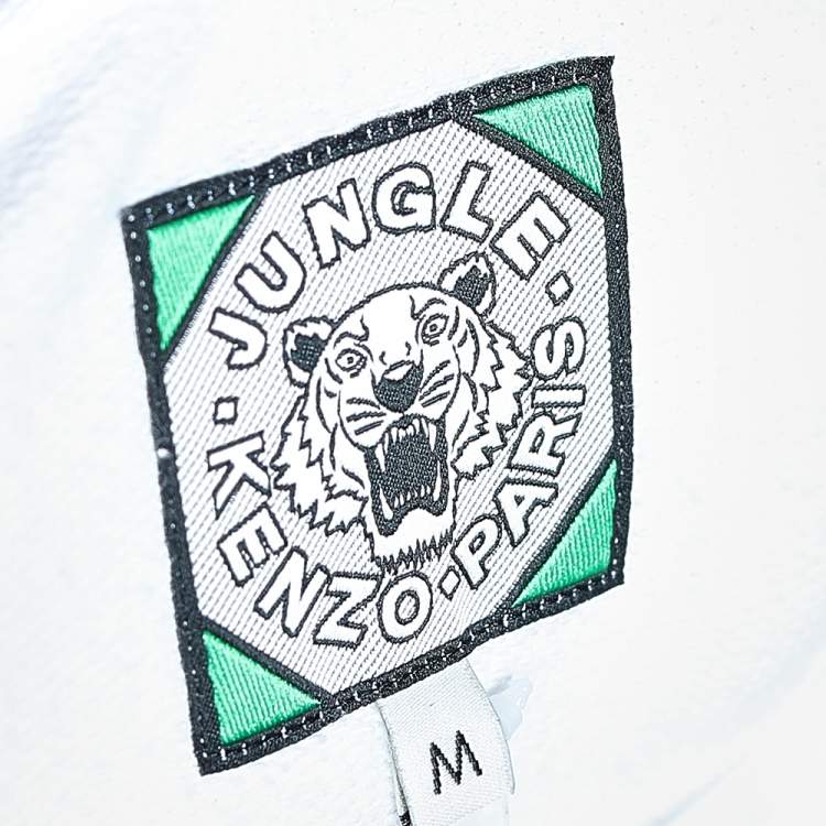 Pre Owned Kenzo White Logo Embroidered Cotton Sweatshirt Dress M 