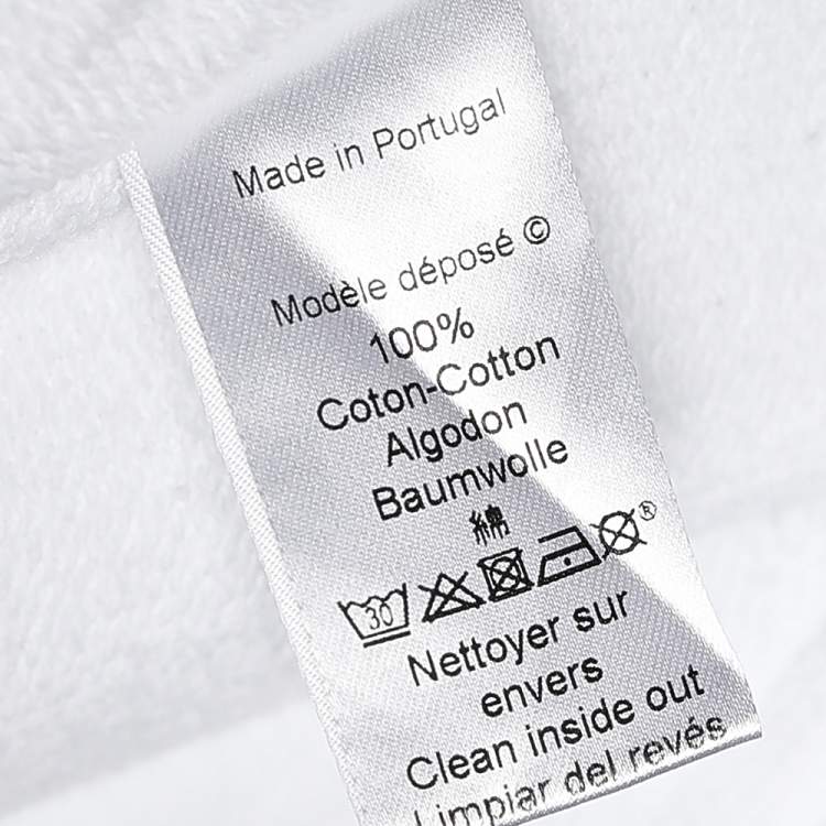 Pre Owned Kenzo White Logo Embroidered Cotton Sweatshirt Dress M 