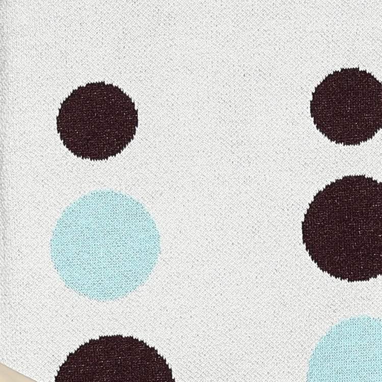 Pre Owned Kenzo Off White Circle Patterned Cotton Knit Shift Dress S