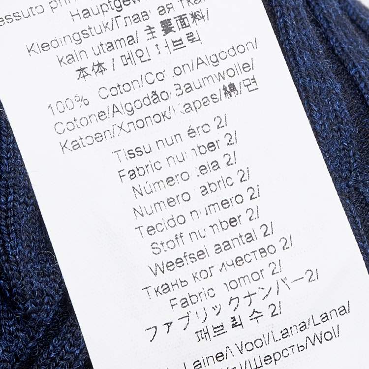 Pre Owned Kenzo Color Block Cotton & Knit Overlay Detail Top S