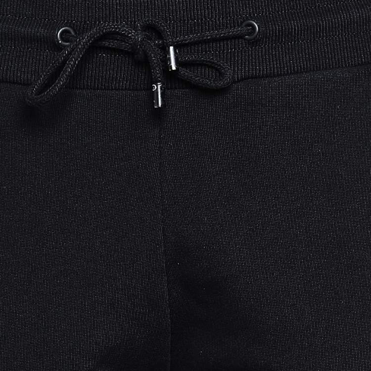 Pre Owned Kenzo Black Logo Printed Knit Joggers S