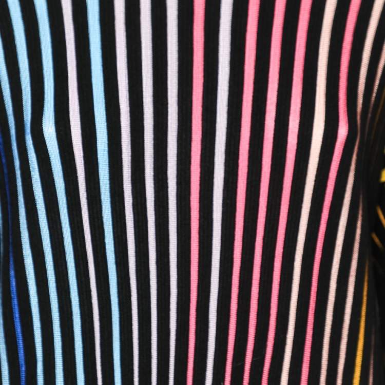 Pre Owned Kenzo Multicolor Rib Knit Tunic L