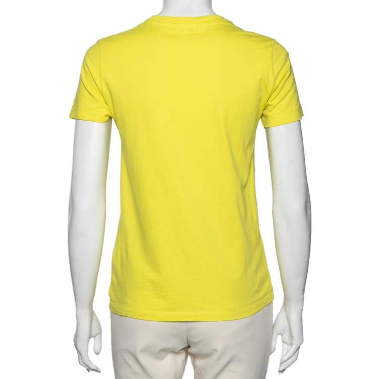 Pre Owned Kenzo Yellow Kenzo Jungle Printed Cotton Top M