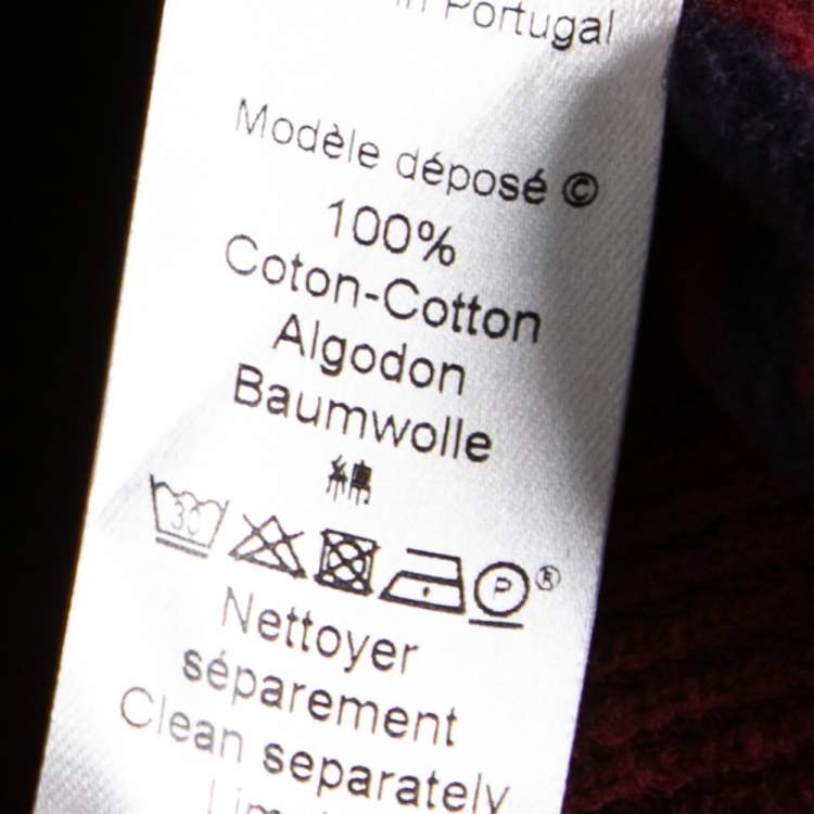 Pre Owned Kenzo Burgundy Tiger Embroidered Cotton Crew Neck Sweatshirt XS