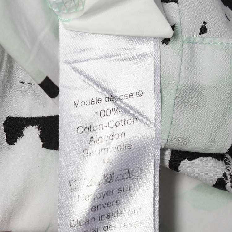 Pre Owned Kenzo Multicolor Brushed Palm Tree Printed Cotton Button Front Shirt S