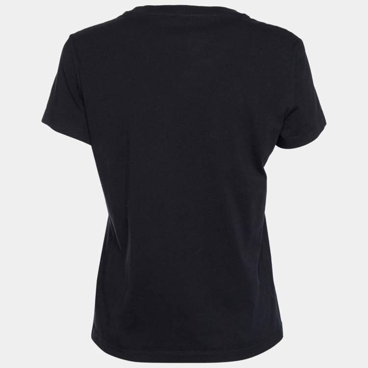 Pre Owned Kenzo Black Cotton Tiger Printed Short Sleeve T-Shirt M