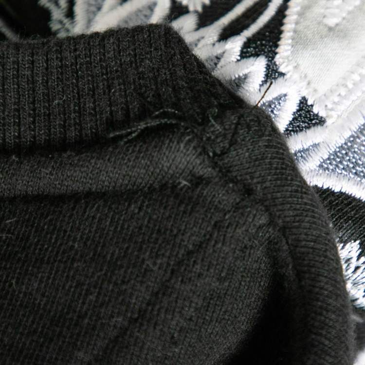Pre Owned Kenzo Black Cotton Tiger Embroidered Long Sleeve Jumper S