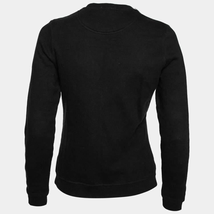 Pre Owned Kenzo Black Cotton Tiger Embroidered Long Sleeve Jumper S