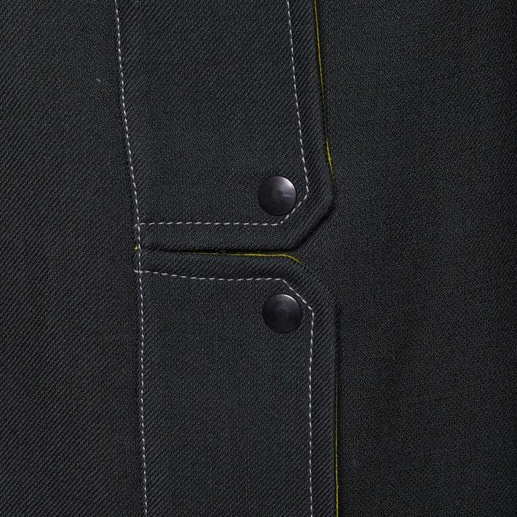Pre Owned Kenzo Military Green Embroidered Embellished Wool Cape Jacket S