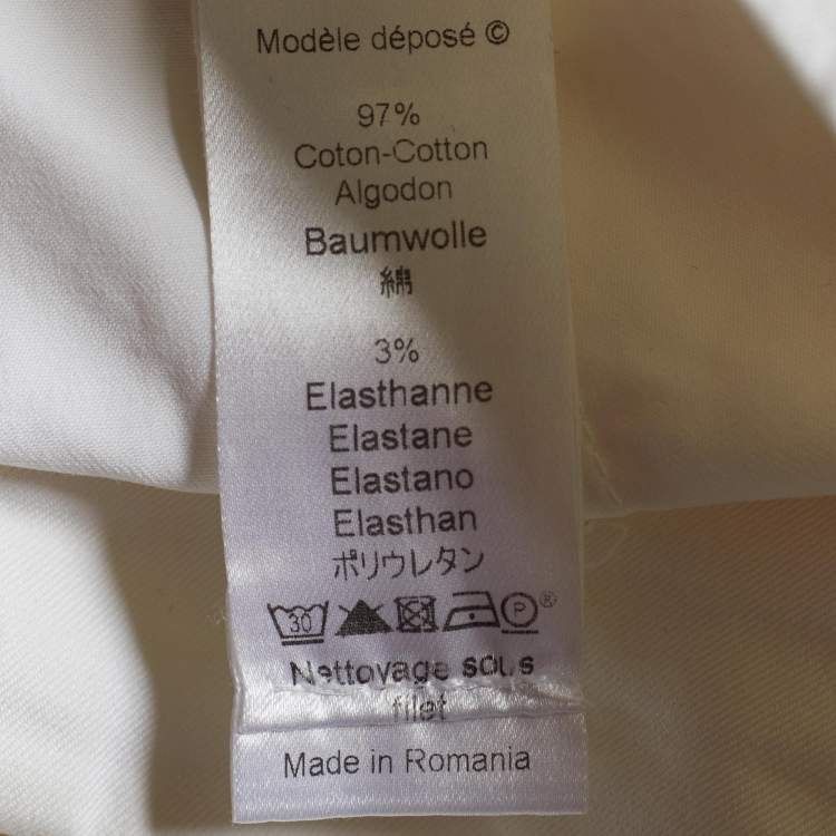 Pre Owned Kenzo Ivory Cotton Long Shorts L