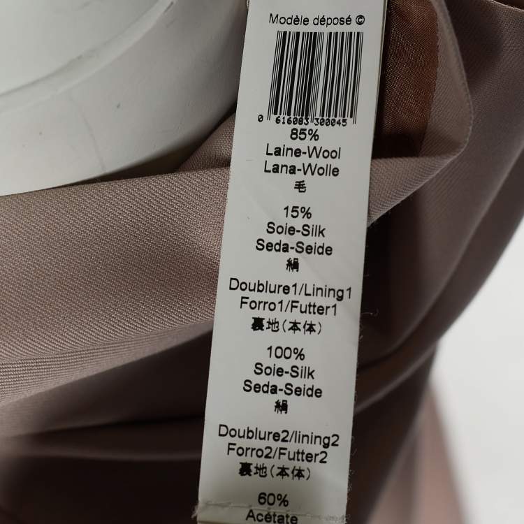 Pre Owned Kenzo Pink Wool & Silk Cut-Out Back Detail Jumpsuit XL