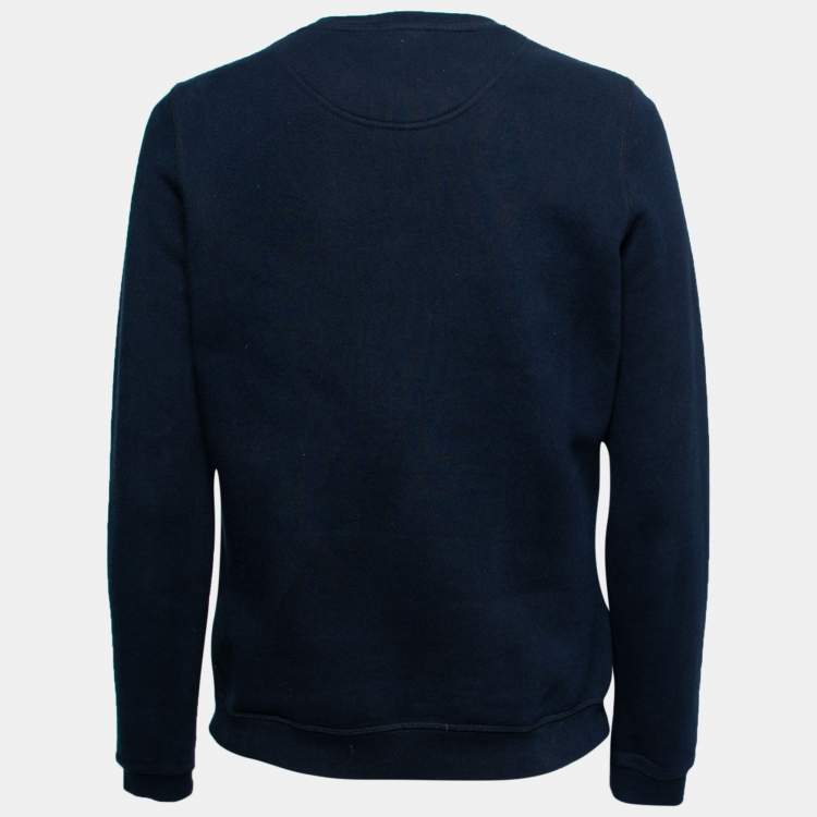 Pre Owned Kenzo Blue Cotton Tiger Embroidered Sweatshirt S