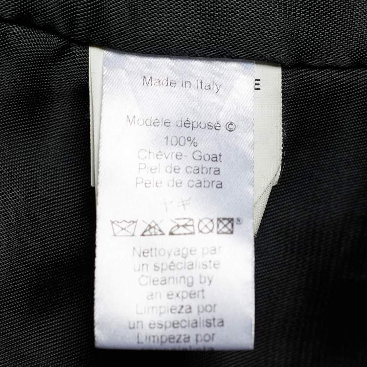 Pre Owned Kenzo Black Leather Trench  Coat M
