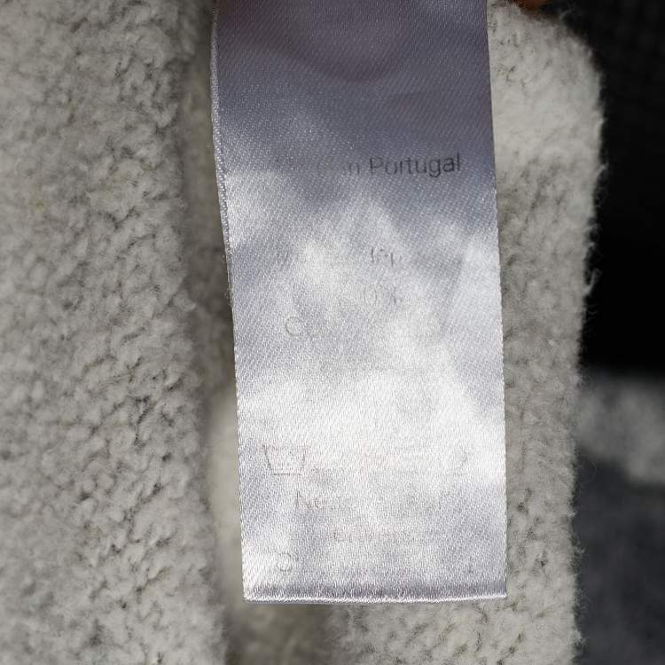 Pre Owned Kenzo Grey Tiger Embroidered Melange Cotton Sweatshirt XL
