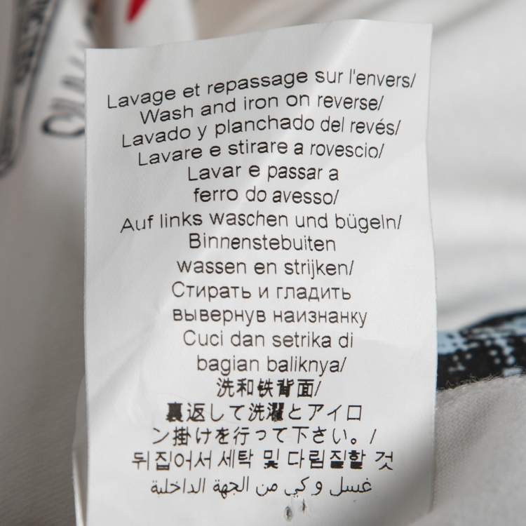 Pre Owned Kenzo White Dragon Kick Print Cotton Draped T-Shirt S