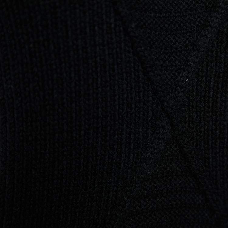 Pre Owned Kenzo Black Wool Knit Turtleneck Sweater S