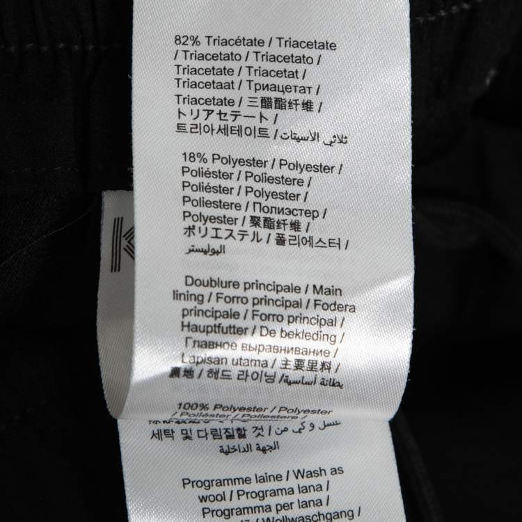 Pre Owned Kenzo Black Crepe Side Stripe Track Pants S