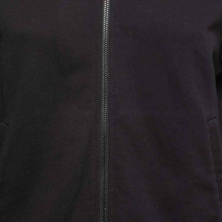 Pre Owned Kenzo Black Cotton Tiger Motif Embroidered Zip-Up Jacket M