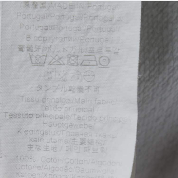 Pre Owned Kenzo White Cotton Logo Embroidered Sweatshirt XS