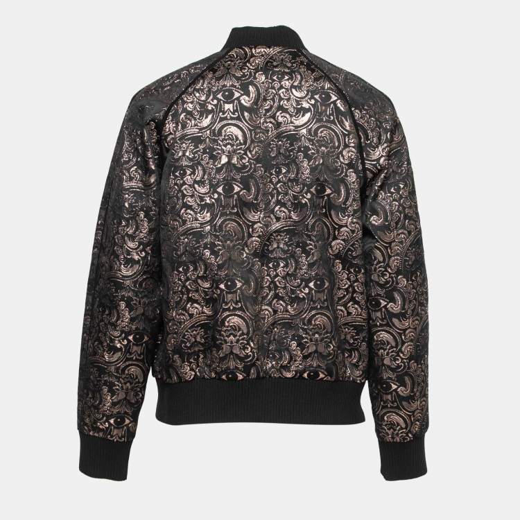 Kenzo Black Metallic Jacquard Bomber Jacket M Kenzo TLC