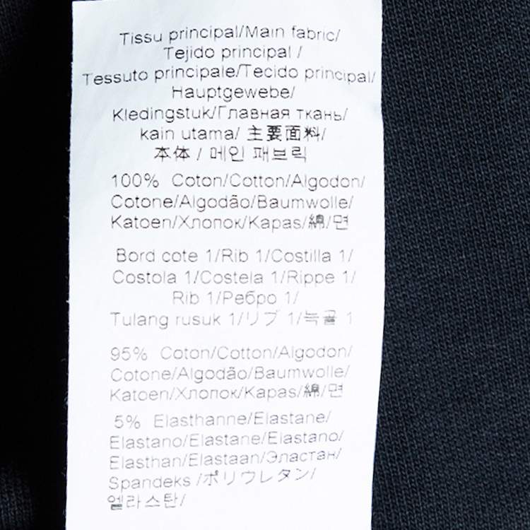 Pre Owned Kenzo Black Mini Logos Printed Cotton Knit Sweatshirt L